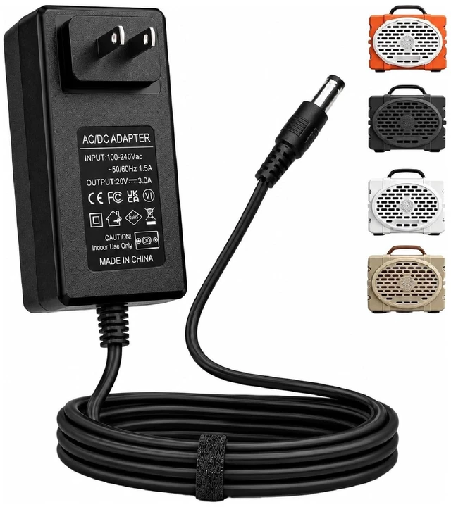 Main image of 20V Charger for Turtlebox Grande Loud, GQ48-200300-AU Power Supply Adapter