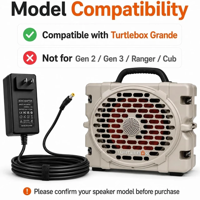 Alt view image 2 of 5 - 20V Charger for Turtlebox Grande Loud, GQ48-200300-AU Power Supply Adapter