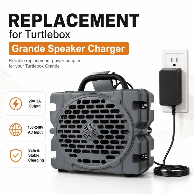 Alt view image 4 of 5 - 20V Charger for Turtlebox Grande Loud, GQ48-200300-AU Power Supply Adapter