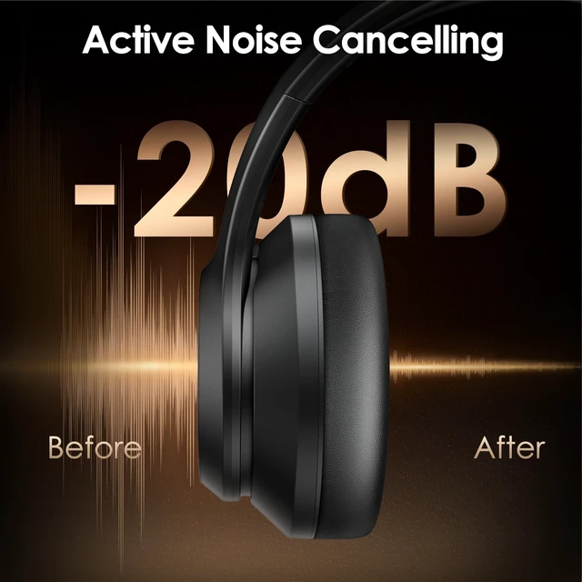 Alt view image 2 of 5 - Active Noise Cancelling Headphones, USB C Headphone Wired Over Ear with Mic