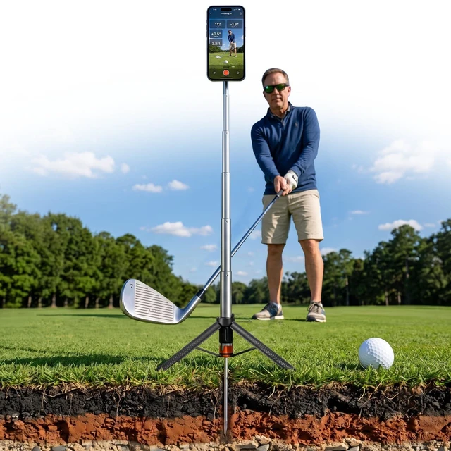Main image of All-in-One Golf Swing Recorder Monopod with Spike Tripod 10-51" Only 0.63lb