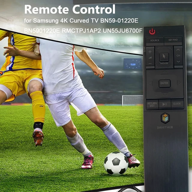 Alt view image 3 of 5 - Remote Control Replacement Compatible with Samsung HUB 4K Curved TV BN-1220 BN59-01220E RMCTPJ1AP2 BN5901220E UN55JU6700F