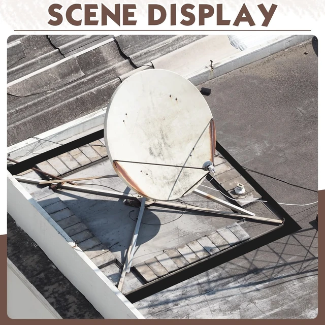 Alt view image 4 of 5 - Landical 2 Pcs Non Penetrating Mount Pitch Pad 37.5 x 37.5 Inches Non Slip Protective Roof Mat for NPR Satellite TV Dish Antenna Mounting, Black