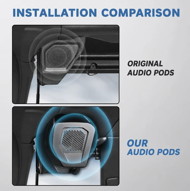 Alt view image 2 of 5 - RFA 6.5" Rear Speaker Pods Fit for 2021-2025 Ford Bronco 4-Door Accessories