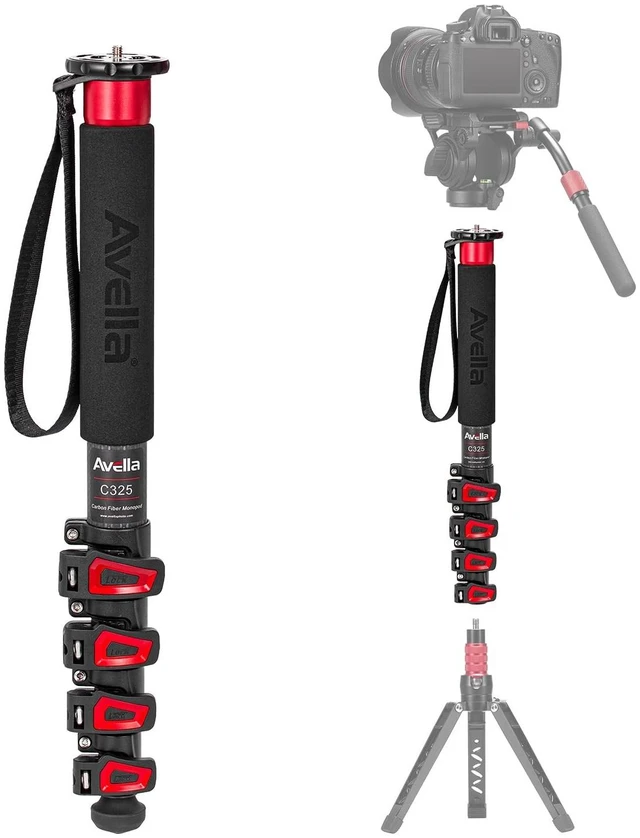 Main image of Avella C325 Carbon Fiber Camera Monopod, 58 Inch