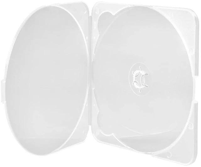 Main image of Maxtek Super Slim 3.8mm Clear DVD Case, Space-Saving, Durable, Compact CD, DVD Blu-ray Disc Storage (50)