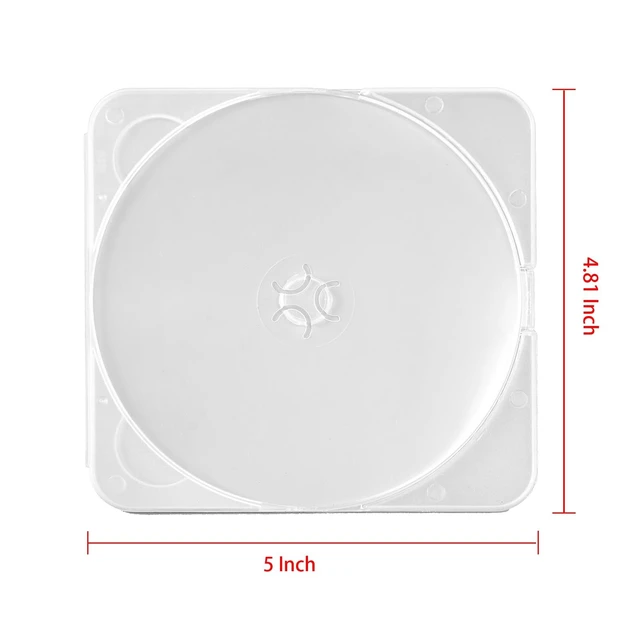 Alt view image 2 of 5 - Maxtek Super Slim 3.8mm Clear DVD Case, Space-Saving, Durable, Compact CD, DVD Blu-ray Disc Storage (50)