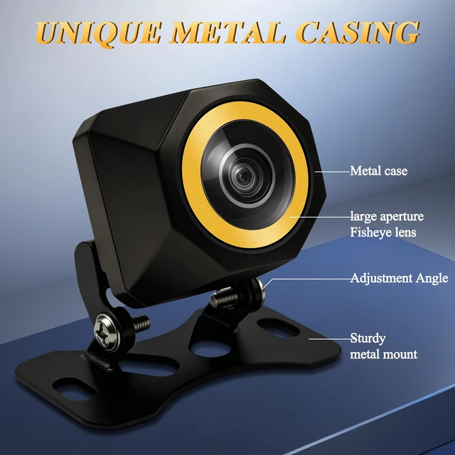 Alt view image 2 of 5 - Yallcs Backup Camera Metal Housing AHD 4k Night Vision: 170 Wide Angle Rearview Reverse Camera with License Plate Mount and Excellent IP68 Waterproof for Vehicle SUV RV Pickup