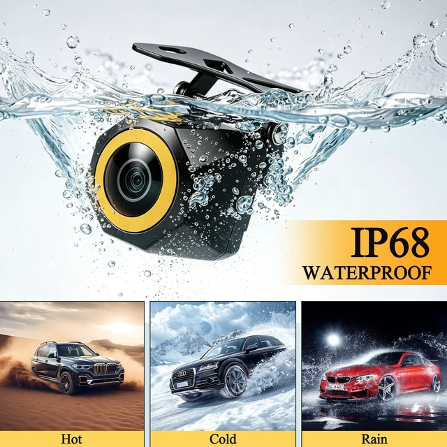 Alt view image 3 of 5 - Yallcs Backup Camera Metal Housing AHD 4k Night Vision: 170 Wide Angle Rearview Reverse Camera with License Plate Mount and Excellent IP68 Waterproof for Vehicle SUV RV Pickup