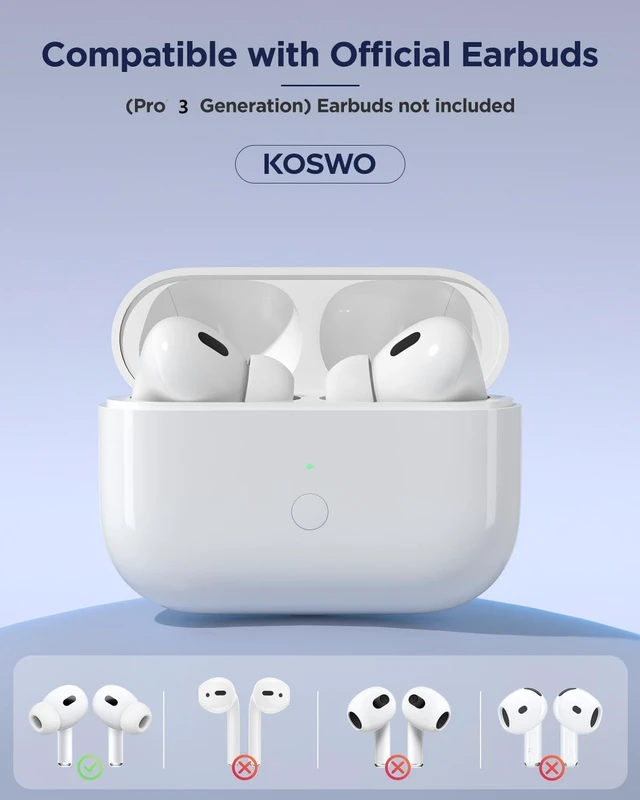 Alt view image 2 of 5 - Wireless Charging Case Replacement Compatible with AirPods Pro 3 Generation