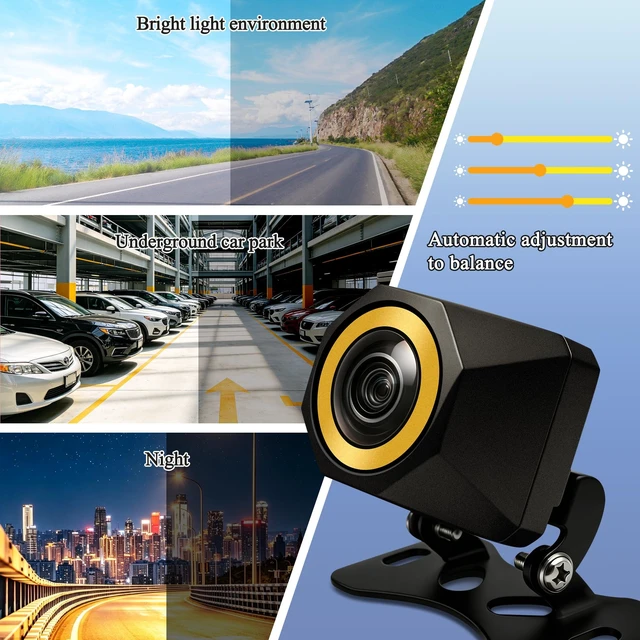 Alt view image 5 of 5 - Yallcs Backup Camera Metal Housing AHD 4k Night Vision: 170 Wide Angle Rearview Reverse Camera with License Plate Mount and Excellent IP68 Waterproof for Vehicle SUV RV Pickup