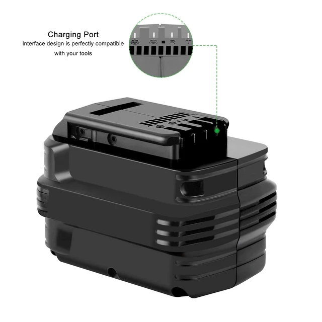 Alt view image 4 of 5 - Hanaix 4000mAh Ni-Mh Battery for DeWalt 24V Battery DW0240, DW0241, DW0242