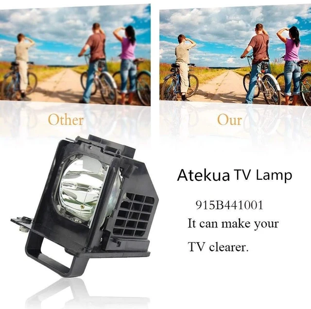 Alt view image 5 of 5 - Tawelun 915B441001 Mitsubishi Replacement Lamp 915B441001 Mitsubishi TV Lamp 915b441001 with Housing for WD-73638, WD-73738, WD-73838, WD-73C10, WD-82738, WD-82838 Mitsubishi TV