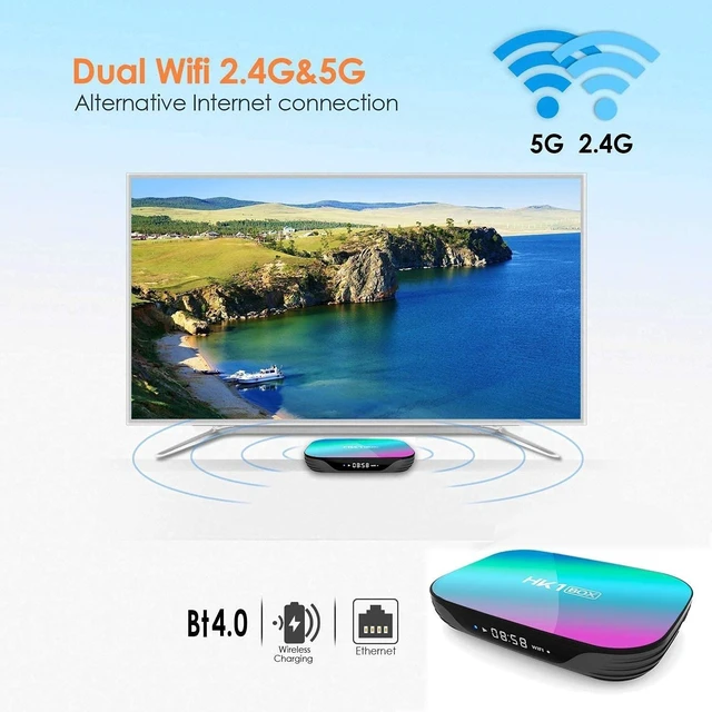 Alt view image 4 of 5 - Sofobod HK1 Box Smart TV Box Android 9.0, 4GB RAM 32GB ROM, S905X3 Quad Core 64bit Cortex-A55, GPU G31 MP2, 2.4G/5G Dual WiFi BT4.0 H.265 Decoding LAN 1000 RJ-45, HD 8KHK1BOX 4+32
