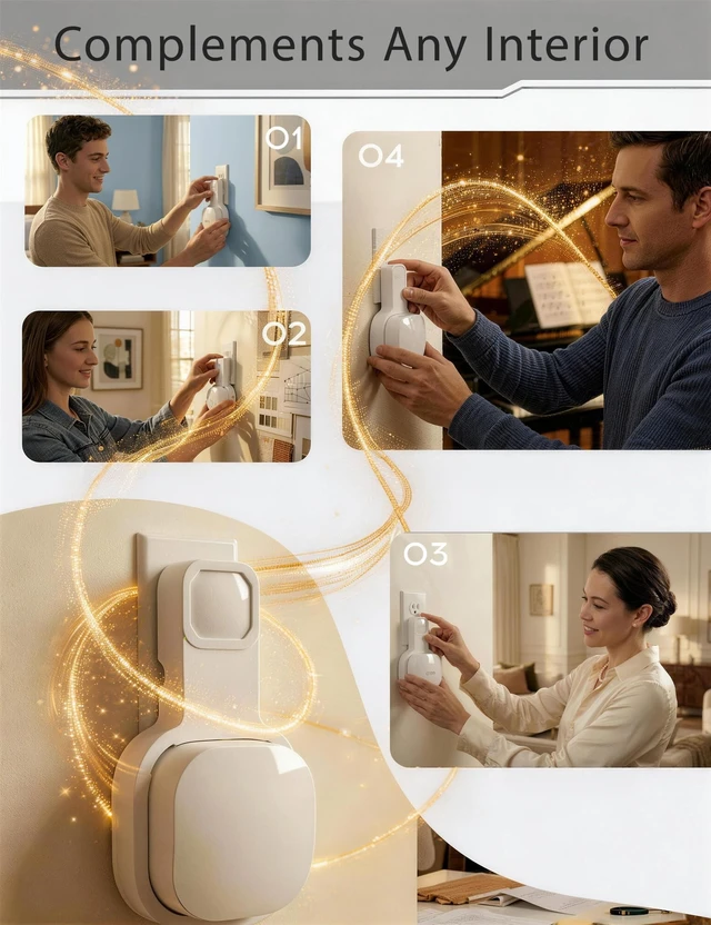 Alt view image 5 of 5 - Wall Mount Holder for eero 6 and eero 6+ Router Mesh Wi-Fi System, No Messy Wires, Space Saving, Outlet Wall Mount for eero 6 Plus, Stand Bracket for eero 6 Extender, 3 Pcs