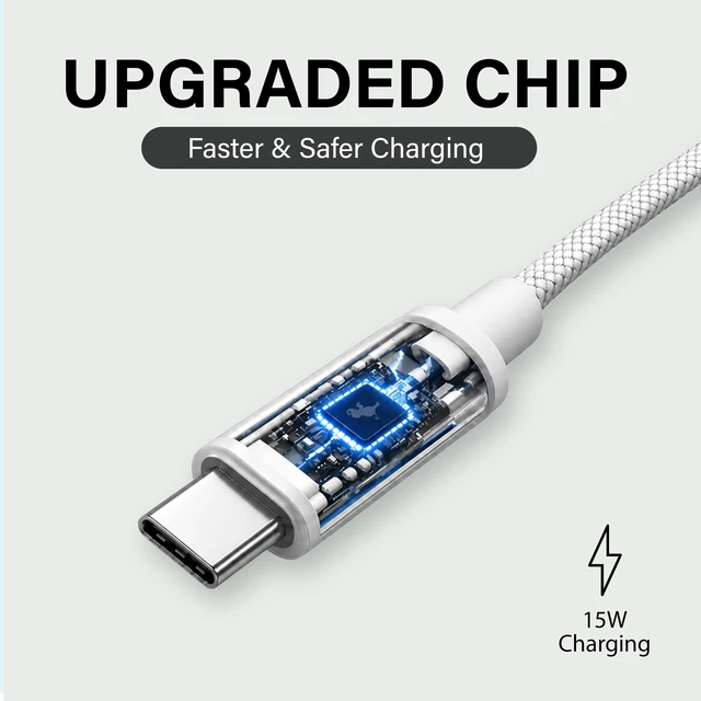 Alt view image 4 of 5 - Nimble POWERKNIT USB-A to USB-C Cable 3M/10FT, Durable Fast Charging Cord