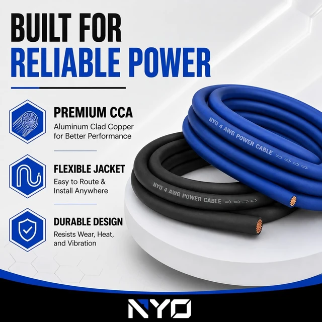Alt view image 2 of 5 - 4 Gauge Wire, 50 FT CCA 4 AWG Power Ground Battery Cable