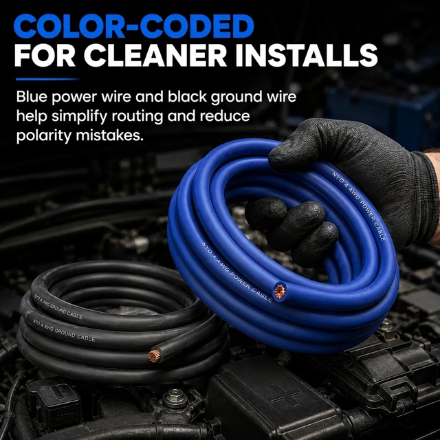 Alt view image 4 of 5 - 4 Gauge Wire, 50 FT CCA 4 AWG Power Ground Battery Cable