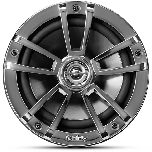 Alt view image 2 of 4 - Chrome OEM Replacement Infinity 6.5" 225 Watt Waterproof Coaxial Boat Outdoor Powersports Marine Speakers Bundle - 4 Speakers