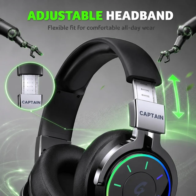 Alt view image 3 of 5 - syndesmos Bluetooth 5.4 Gaming Headphones Wireless Gaming Headset for PS4