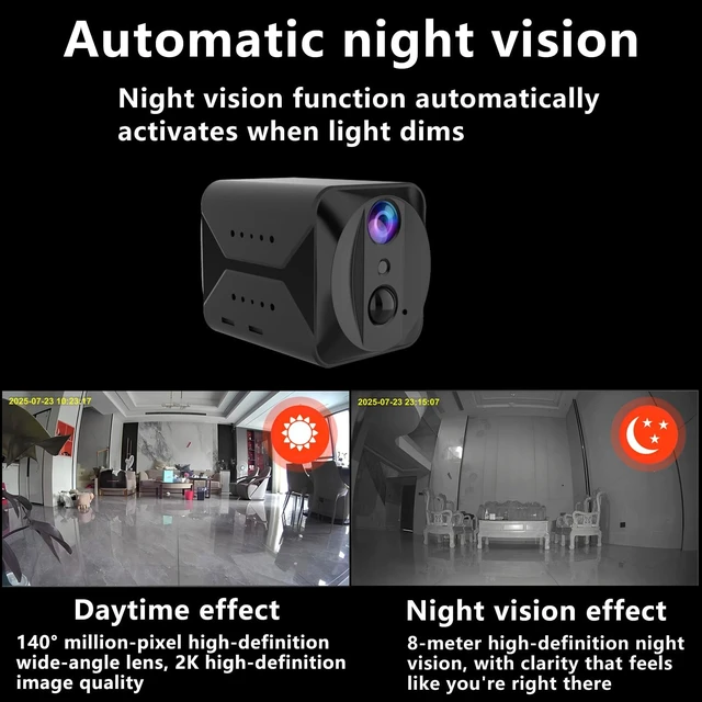 Alt view image 2 of 5 - 2K HD 4G Mini Security Camera, Low-Power Indoor & Outdoor Remote Camera