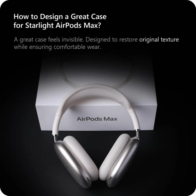 Alt view image 2 of 5 - WOMIMT Silicone Case Cover for AirPods Max Headphone (for Starlight)