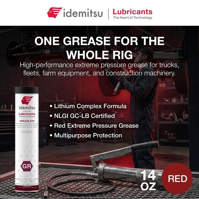 Alt view image 3 of 5 - Idemitsu EP2 Red All Purpose Grease NLGI 2 14 oz Cartridge, Case of 10