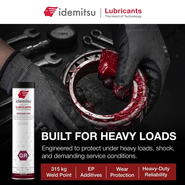 Alt view image 4 of 5 - Idemitsu EP2 Red All Purpose Grease NLGI 2 14 oz Cartridge, Case of 10