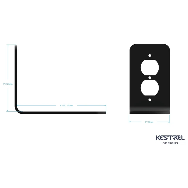 Alt view image 4 of 4 - Kestrel Designs Outlet Shelf Speaker Mount - Heavy Duty Shelf Holds Devices up to 12 lbs - DIY Install Works with Standard Outlets - Perfect for Sonos & Other Smart Speakers