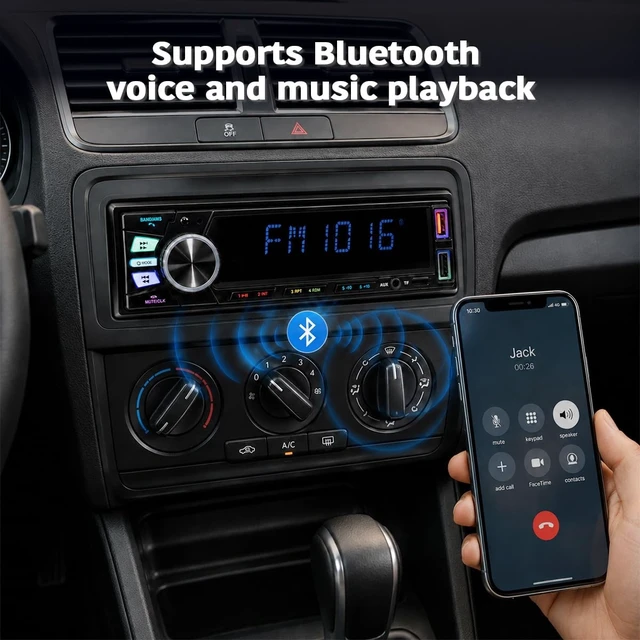Alt view image 4 of 5 - New Model car Bluetooth Amplifier with 7-Color Lighting