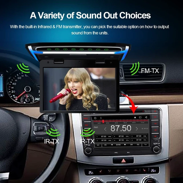 Alt view image 2 of 4 - 10.1in Car Overhead Monitor TFT Screen Flip Down Monitor Car Player