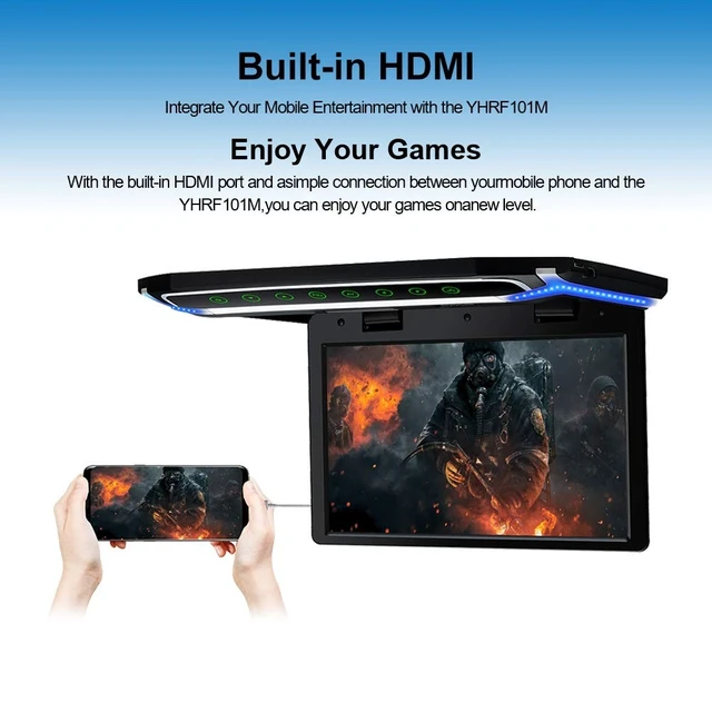 Alt view image 3 of 4 - 10.1in Car Overhead Monitor TFT Screen Flip Down Monitor Car Player