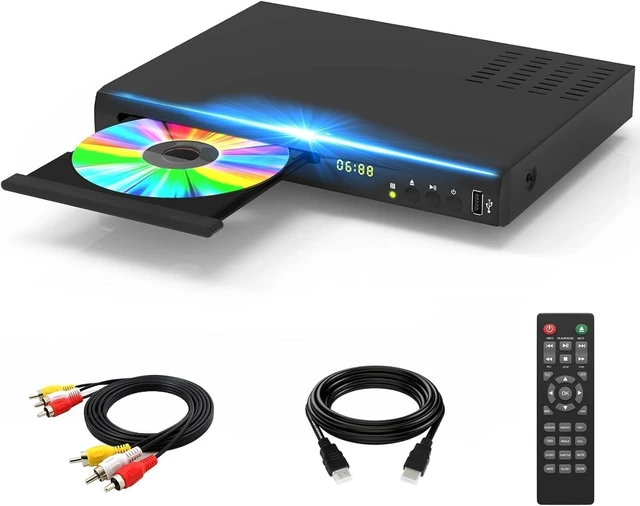 Alt view image 4 of 5 - Blu Ray DVD Player, 1080P Home Theater Disc System, Play All DVDs and Region A 1 Blu-Rays, Support Max 128G USB Flash Drive + HDMI/AV/Coaxial Output + Built-in PAL/NTSC with HDMI/AV Cable