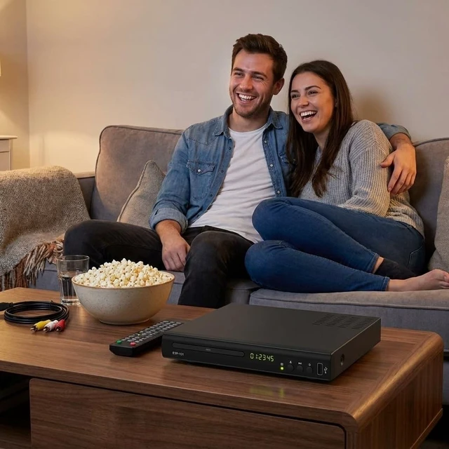 Alt view image 5 of 5 - Blu Ray DVD Player, 1080P Home Theater Disc System, Play All DVDs and Region A 1 Blu-Rays, Support Max 128G USB Flash Drive + HDMI/AV/Coaxial Output + Built-in PAL/NTSC with HDMI/AV Cable