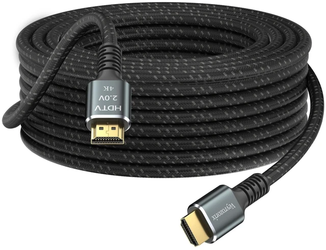 Main image of Veyrozorix 4K HDMI Cable 65FT High Speed Braided HDMI 2.0 Cable 18Gbps 4K@60Hz 3D ARC,Gold Plated Connector HDMI Cord HDCP 2.2 Compatible with UHD TV Monitor Laptop Xbox PS4/PS5 Roku TV ect