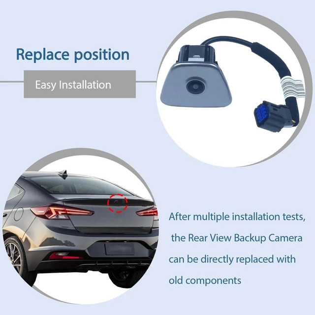Alt view image 2 of 5 - Peintu Rear View Backup Parking Assist Reversing Camera 99240-F2000 99240F2000 Compatible with Hyundai Elantra 2019 2020