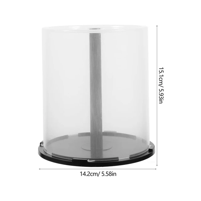 Alt view image 2 of 5 - Holibanna Clear Cd Storage Bucket Empty Dvd Storage Box Transparent Disc Organizer for Home Dorm Office Space-Saving Media Holder 5.94 X 5.59 X 5.59 in 4 pack