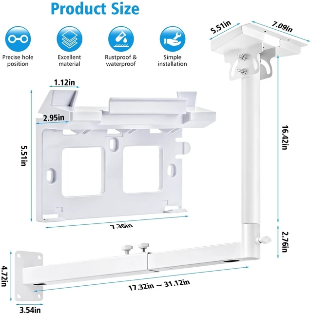 Alt view image 2 of 5 - Starlink Mount for Standard 4/4X/Gen 3 with 2-in-1 Router Mount