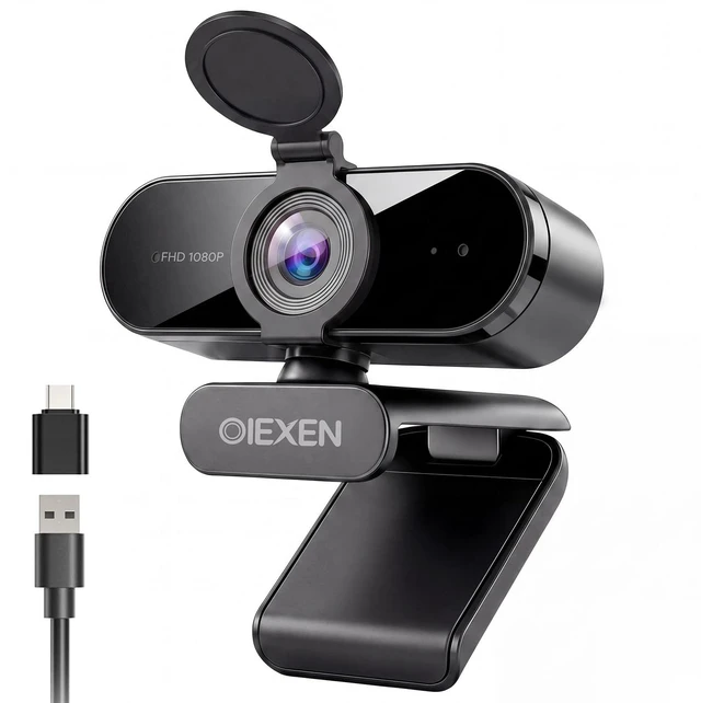 Main image of OIEXEN 1080P Webcam with Microphone Noise Reduction Auto Exposure