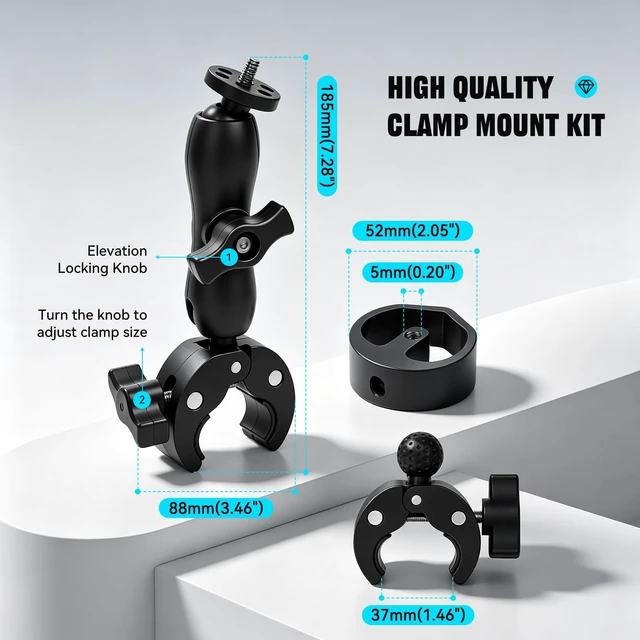 Alt view image 4 of 5 - Starlink Mini Pole Mount for 2024-2026 StarLink Mini, 360 Adjustable