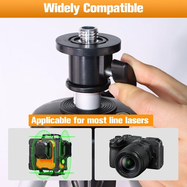 Alt view image 5 of 5 - LAISAI 24-55in Aluminum Laser Tripod 2.6lb Adjustable Quick Release Design
