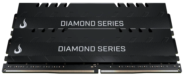 Alt view image 3 of 3 - Memory Gamer heatsink Rise Mode USA Diamond Black 16gb (2X 8gb) 3200MHz CL16 1.35V Desktop DDR4