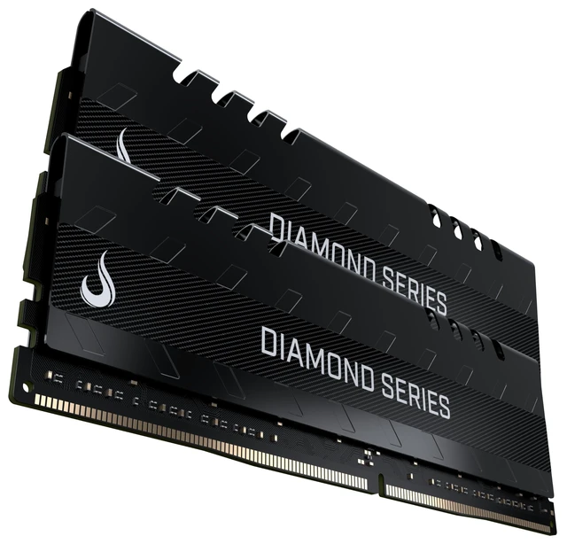 Alt view image 2 of 3 - Memory Gamer heatsink Rise Mode USA Diamond Black 16gb (2X 8gb) 3200MHz CL16 1.35V Desktop DDR4