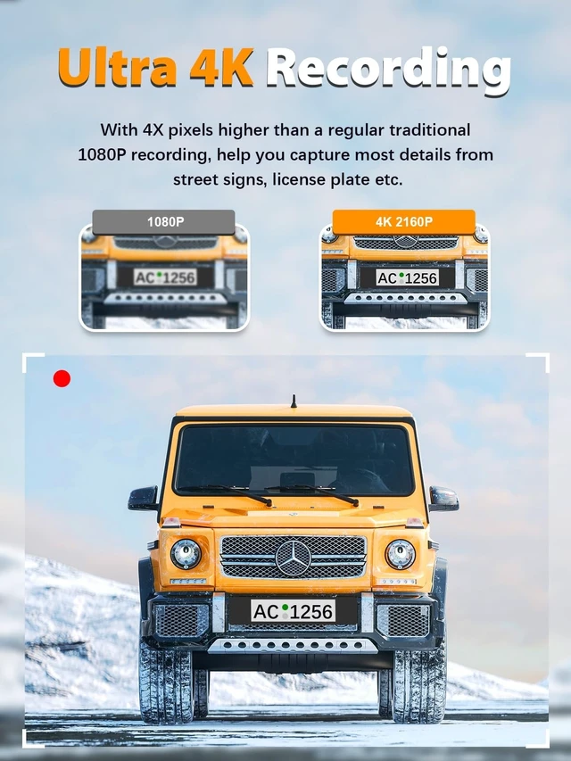 Alt view image 3 of 5 - ARIFAYZ Dash Cam Front and Rear 4K+1080P, Free 64GB Card, Built-in WiFi, Dash Camera for Cars, Car Camera, Dual Dashcams for Cars with Night Vision, 24 Hours Parking Monitor, Loop Recording
