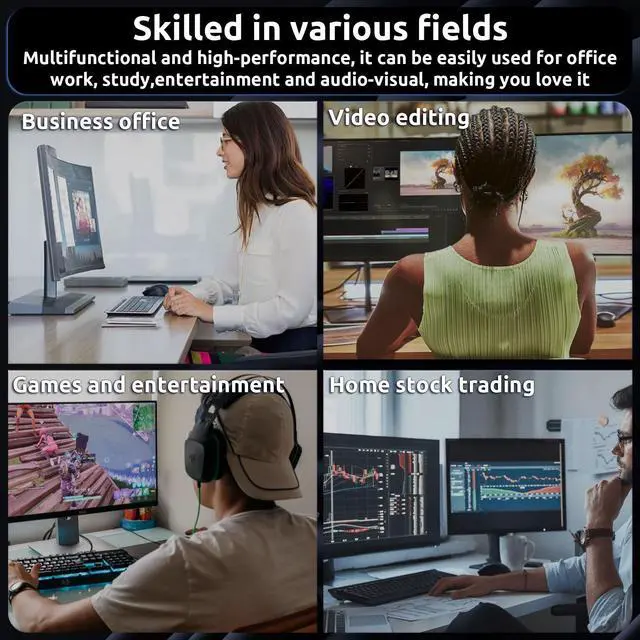 Alt view image 5 of 7 - Kroteaup Desktop Computer Tower PC , Intel Core i7-4770-3.4GHz, 16GB DDR3 RAM, 512GB M.2 SSD Hard Drive, RGB Fan x 3, Wi-Fi 6.0, USB 3.0, HDMI, Windows 11 Home or Office