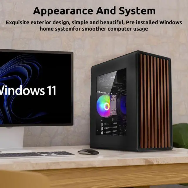 Alt view image 6 of 7 - Kroteaup Desktop Computer Tower PC , Intel Core i7-4770-3.4GHz, 16GB DDR3 RAM, 512GB M.2 SSD Hard Drive, RGB Fan x 3, Wi-Fi 6.0, USB 3.0, HDMI, Windows 11 Home or Office