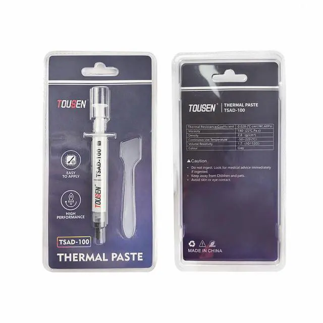 Alt view image 4 of 4 - TOUSEN TSAD-100 Ultra-Conductive Thermal Paste  High-Density Heat Sink Compound for Extreme-Performance CPUs & Power Modules