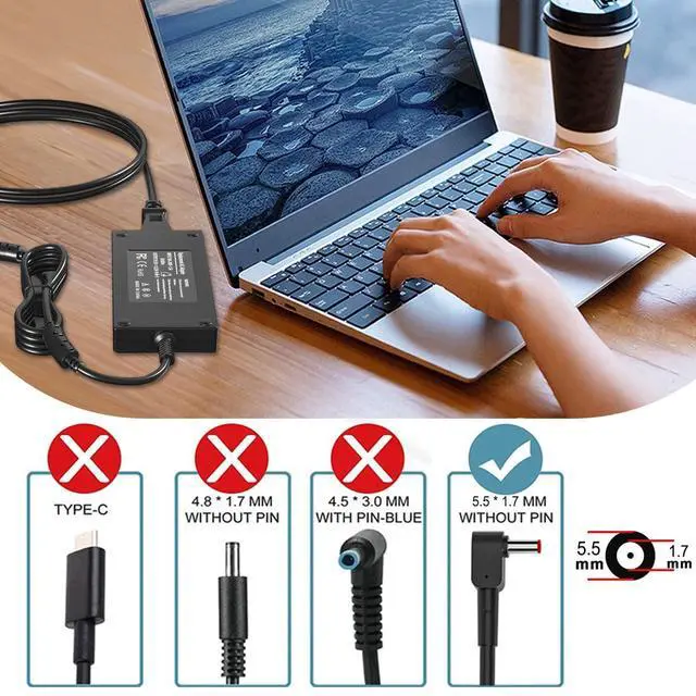 Alt view image 5 of 5 - BURFLO 180W 135W Charger for 5 7 AN515-54 AN515-55 AN515-58 AN517-52 AN515-58-57QW AN515-58-5046 AN515-58-525P ANV15-51;300 G3-571 ANV15-51-51H9 19.5V 9.23A Gaming Laptop Charger