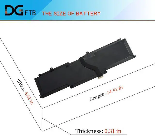 Alt view image 3 of 5 - DGFTB DG06XL DGO6XL Laptop Battery Compatible for HP Omen X 17-AP 17-AP000NA AP000NB AP000ND AP000NE AP000NF AP000NG AP000NJ HSTNN-DB8G 925197-271 925149-855 TPN-Q197(11.55V 99Wh/8572mAh)