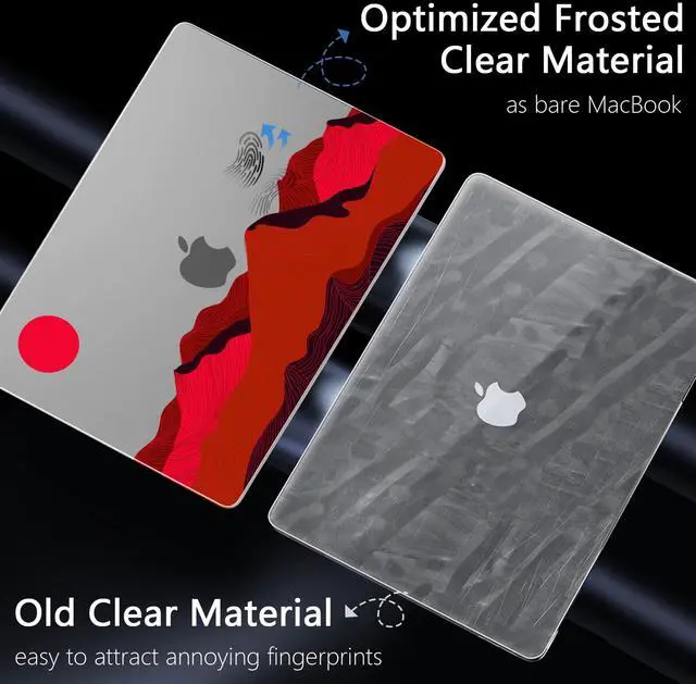 Alt view image 5 of 5 - Yebiseven Case for M3 MacBook Pro 16 inch 2023 2021 Release A2991/A2485 A2780 M2 M1 Pro/Max, Hard Shell Case with Keyboard Cover & Screen Film & OTG Adapter & 2 Webcam Covers, Sunset